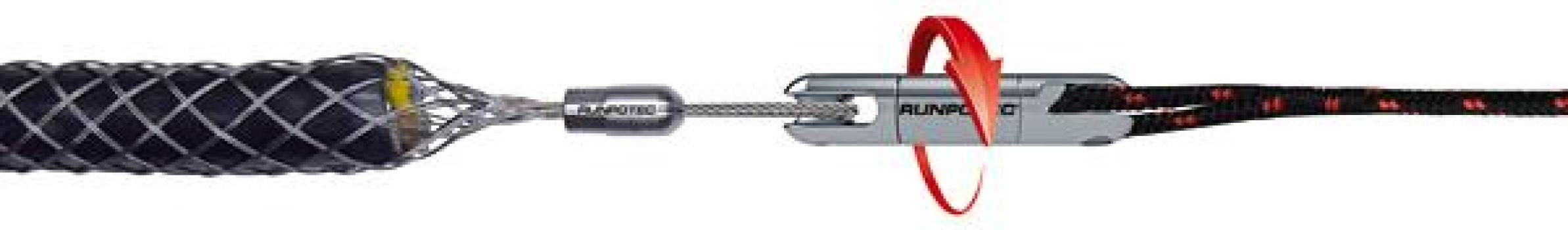 Runpotec Zugseil Polyester mit Haspel, 150 m (10120)