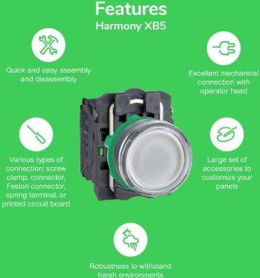 Schneider Electric XB5AG21 Harmony XB5, Schlüsselschalter, Kunststoff, 2 Stellungen, 22mm, rastend, Ronis 455, 1S, schwarz