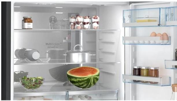 Bosch KGP86AXB0N Serie 8 Stand Kühl-Gefrierkombination, 86 cm breit, 621 L, Twin No Frost, VitaFresh plus, Urlaubsschaltung, Kindersicherung, Gebürsteter schwarzer Stahl Anti Fingerprint