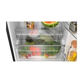 Bosch KGN49VXCT Serie 4 Stand Kühl- Gefrierkombination, 70cm breit, 440L, NoFrost, 0 Grad Fach, Multi Airflow, LED Beleuchtung, Edelstahl Schwarz