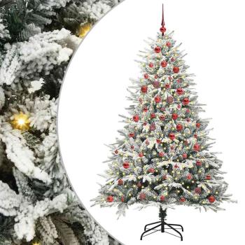 ARDEBO.de - Künstlicher beleuchteter Weihnachtsbaum mit Kugel-Set Grün