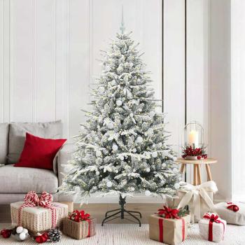 ARDEBO.de - Künstlicher beleuchteter Weihnachtsbaum mit Kugel-Set Grün