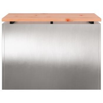 Gartenbank Silber 60 x 40 x 43 cm Edelstahl