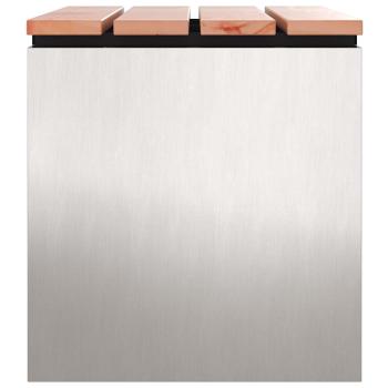 Gartenbank Silber 60 x 40 x 43 cm Edelstahl