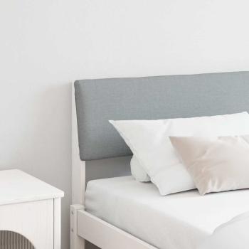 ARDEBO.de - Gepolstertes Kopfteil Hellgrau 200 cm Massives Kiefernholz