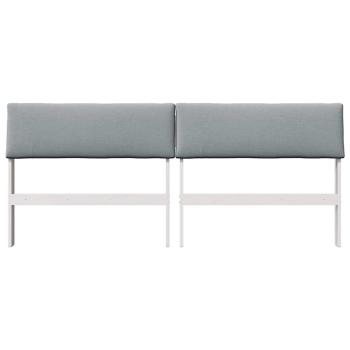 Gepolstertes Kopfteil Hellgrau 200 cm Massives Kiefernholz