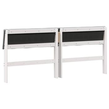 Gepolstertes Kopfteil Hellgrau 200 cm Massives Kiefernholz