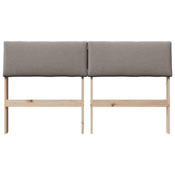 Gepolstertes Kopfteil Taupe 140 cm Massives Kiefernholz