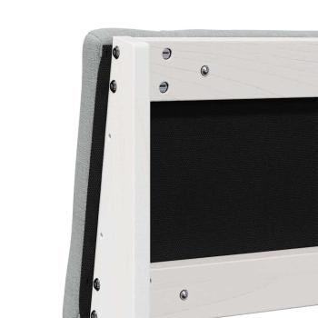 Gepolstertes Kopfteil Hellgrau 140 cm Massives Kiefernholz