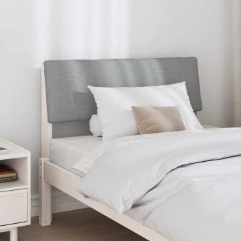 Gepolstertes Kopfteil Hellgrau 90 cm Massives Kiefernholz