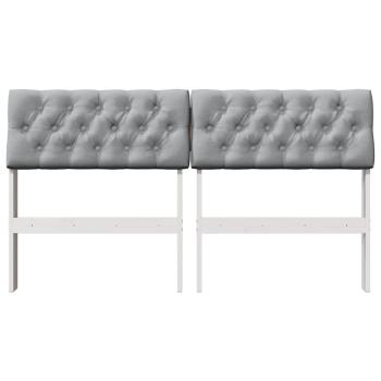 ARDEBO.de - Gepolstertes Kopfteil Hellgrau 160 cm Massives Kiefernholz