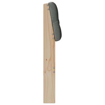 Gepolstertes Kopfteil Dunkelgrau 140 cm Massives Kiefernholz