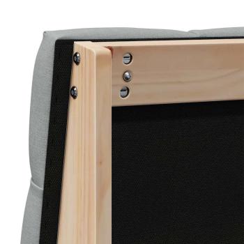 Gepolstertes Kopfteil Hellgrau 75 cm Massives Kiefernholz