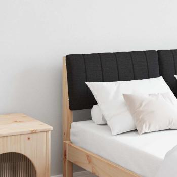 ARDEBO.de - Gepolstertes Kopfteil Schwarz 120 cm Massives Kiefernholz