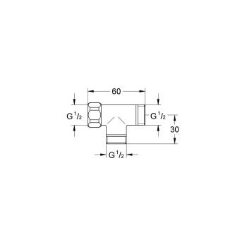 GROHE T-Stück, 1/2", chrom (28874000)