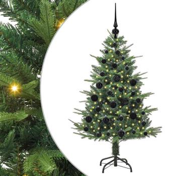 Künstlicher vorbeleuchteter Weihnachtsbaum mit Kugelset Grün