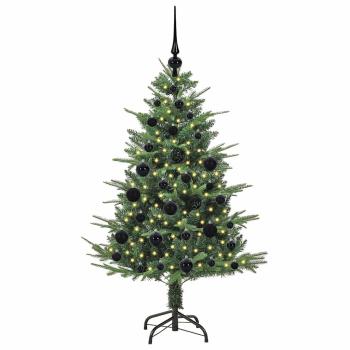 Künstlicher vorbeleuchteter Weihnachtsbaum mit Kugelset Grün