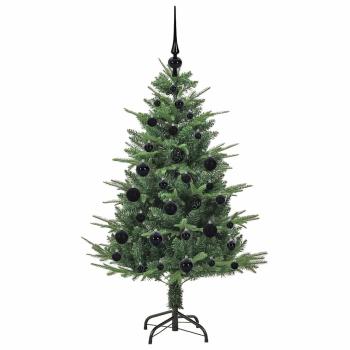 Künstlicher vorbeleuchteter Weihnachtsbaum mit Kugelset Grün