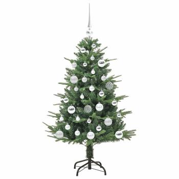 Künstlicher vorbeleuchteter Weihnachtsbaum mit Kugelset Grün