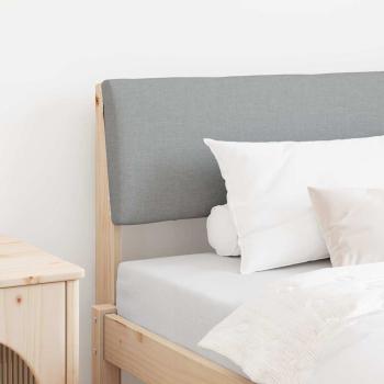 ARDEBO.de - Gepolstertes Kopfteil Hellgrau 90 cm Massives Kiefernholz