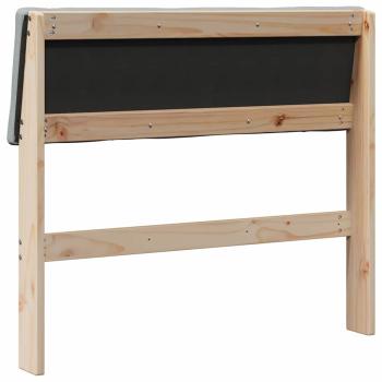 Gepolstertes Kopfteil Hellgrau 90 cm Massives Kiefernholz