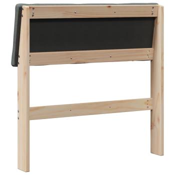 Gepolstertes Kopfteil Dunkelgrau 75 cm Massives Kiefernholz