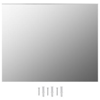 Wandspiegel ohne Rahmen mit LED-Beleuchtung Rechteckig Glas