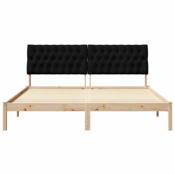 Bettgestell mit gepolstertem Kopfteil Braun 180 x 200 cm