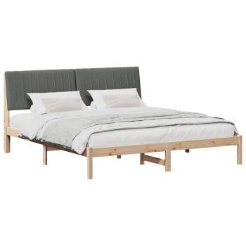 Bettgestell mit Kopfteil Braun 180 x 200 cm Stoff