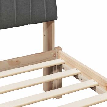 Bettgestell mit Kopfteil Braun 160 x 200 cm Stoff