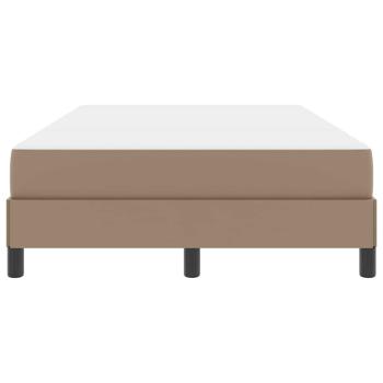 Bett mit Matratze Cappuccino 120 x 200 cm Kunstleder