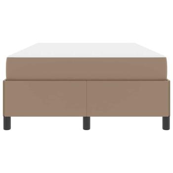 Bettgestell mit Matratze Cappuccino 120 x 200 cm Kunstleder