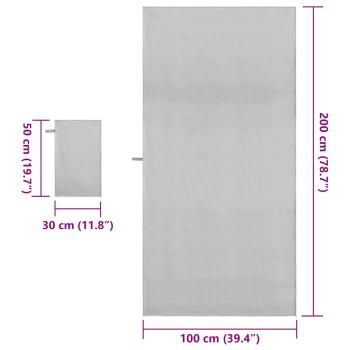 Sporthandtuch Set 2 pcs Grau Stoff