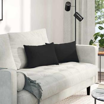 ARDEBO.de - Sofa Kissen 2 pcs Schwarz 50 x 30 cm
