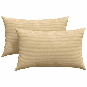 Sofakissen 2 pcs Grau-Grün 50 x 30 cm Cordstoff