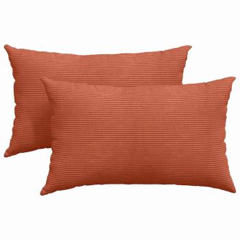 Sofakissen 2 pcs Rot-Orange 50 x 30 cm Cordstoff