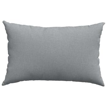 Sofakissen 2 Stk. Stoff Hellgrau 60 x 40 cm