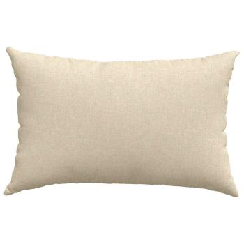 Sofakissen 2 pcs Creme 60 x 40 cm Stoff