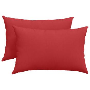 Sofakissen 2 pcs Rot 60 x 40 cm Stoff