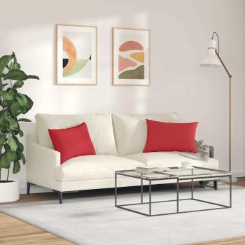 Sofakissen 2 pcs Rot 60 x 40 cm Stoff