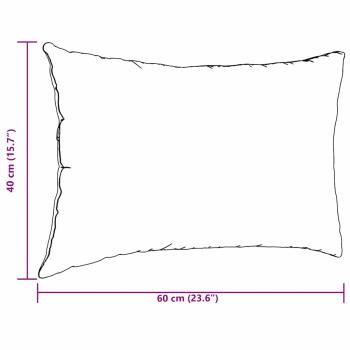 Sofakissen 2 pcs Grau 60 x 40 cm Stoff