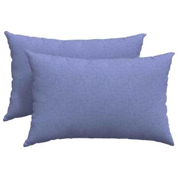 Sofakissen 2 pcs Blau 60 x 40 cm Stoff