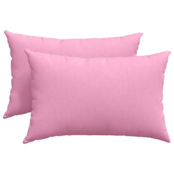 Sofakissen 2 pcs Rosa 60 x 40 cm Stoff
