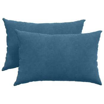 Sofakissen 2 pcs Blau 60 x 40 cm Cordstoff