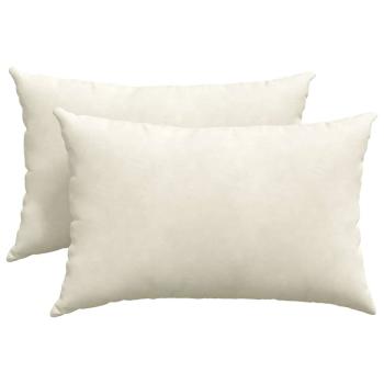Sofakissen 2 pcs Creme 60 x 40 cm Cordstoff