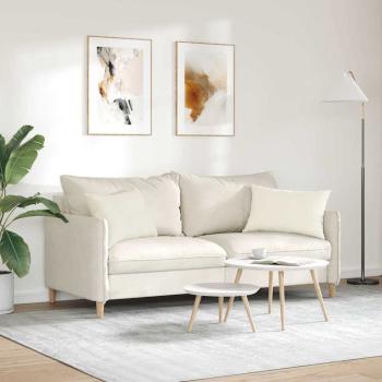 Sofakissen 2 pcs Creme 60 x 40 cm Cordstoff