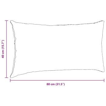 Sofakissen 2 Stk. Stoff Schwarz 80 x 40 cm