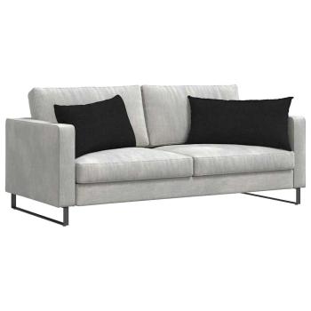 Sofakissen 2 pcs Schwarz 80 x 40 cm Stoff