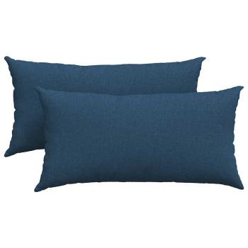 Sofakissen 2 pcs Blau 80 x 40 cm Stoff