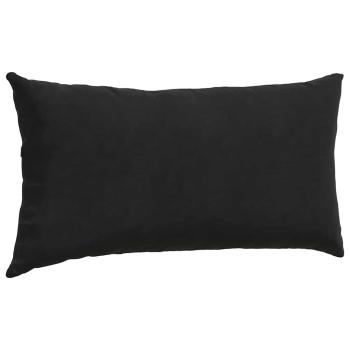 Sofakissen 2 pcs Schwarz 80 x 40 cm Cordstoff